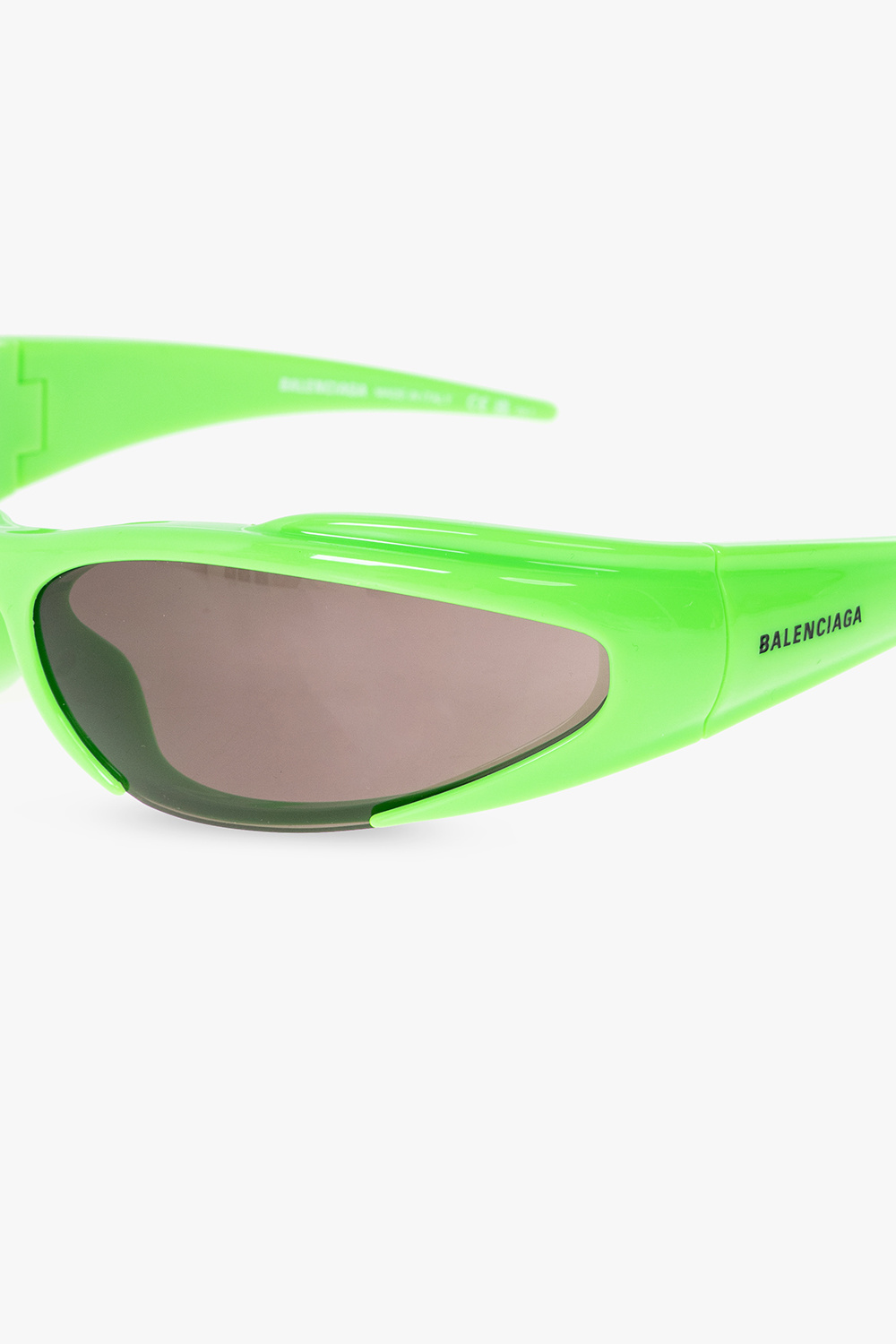 Green 'Reverse Xpander Rectangle' sunglasses Balenciaga